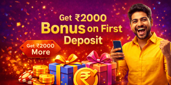 Welcome Bonus Offer Banner: Get 2000 Bonus on First Deposit